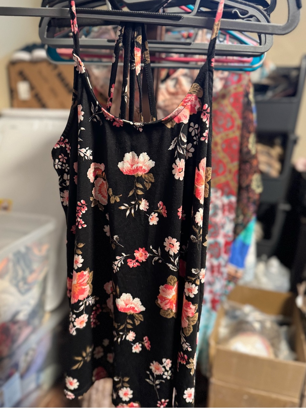Floral Strappy Tank Top